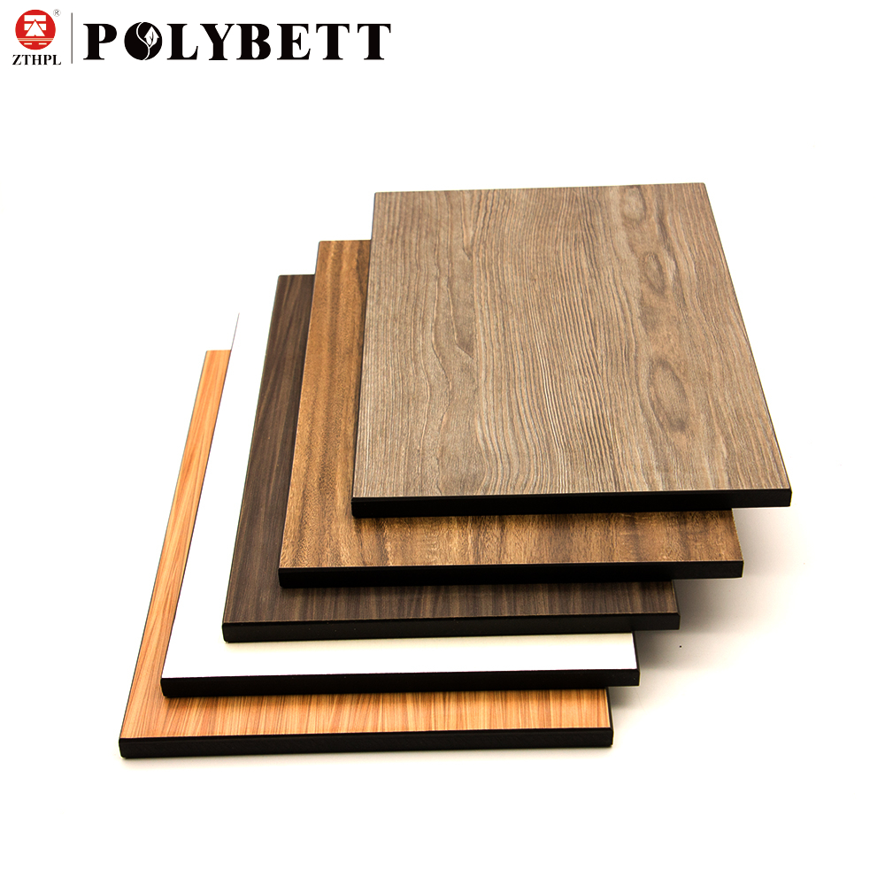 High Gloss Solid Wood Color Phenolic High Pressure Compact Hpl Wall Cladding
